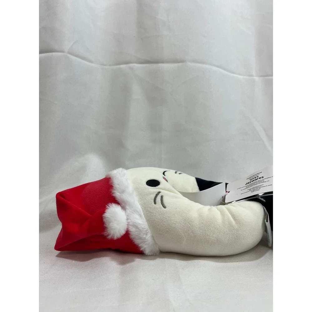 Squishmallows Santa Hat Cat Christmas Slippers Off-White Kids Size 2/3 F5W0240